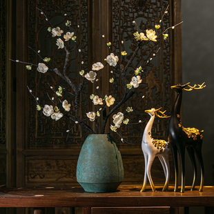 新中式花瓶陶瓷禅意摆件客厅插花花器玄关电视柜博古架家居装饰品