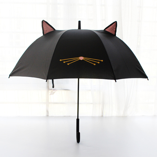 猫咪雨伞长伞手开拱形伞阿波罗布伞成人耳朵雨伞