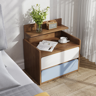 床头柜 简约现代卧室小置物架简易创意储物柜ins床边柜出租房柜子