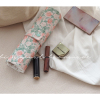 野栀原创淡绿色系复古玫瑰小碎花化妆刷收纳包刷包卷帘式笔袋