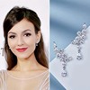 韩式精致设计高级感时尚耀眼镶钻水滴宝石气质耳钉新娘礼服耳环女