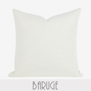 布瑞格白色羊毛抱枕编织亚麻靠包质感沙发靠垫酒店展厅样板房靠枕