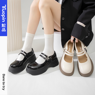 鮀品玛丽珍女鞋2023夏季日系jk单鞋法式配裙子凉鞋厚底小皮鞋