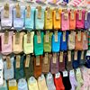 韩国进口ksox竖条纹，糖果色袜子女春秋，纯色中筒袜东大门堆堆袜