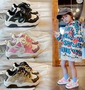 女童鞋运动鞋潮流儿童，时尚板鞋小女孩软底休闲鞋2024春秋