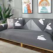 高档北欧简约沙发垫四季通用全棉防滑布艺现代坐垫实木沙发套罩靠
