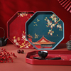 希尔中国风国潮长方形托盘家用放茶杯创意，客厅茶盘八角盘托盘摆件