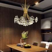 北欧水晶吊灯餐厅吧台灯蒲公英现代简约温馨卧室客厅创意个性灯具