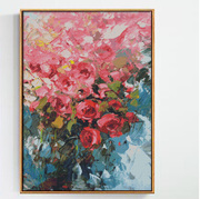 油画抽象玫瑰 小白十字绣套件  客厅卧室 精准印花