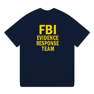 TAG美式战队FBI识别服滑板短袖T恤纯棉宽松大码圆领体恤青年