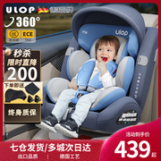 德国ULOP儿童安全座椅汽车用0到4岁3-12婴儿宝宝车载通用可坐可躺