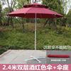 议价户外2.4米遮阳伞野餐庭院伞室外太阳伞露台花园印刷折叠摆摊