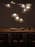 北欧简约客厅玻璃艺术吊灯创意，个性餐厅吧台别墅样板间展厅楼梯灯