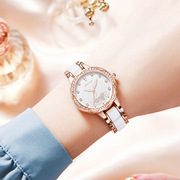 瑞士WIILAA时尚潮流女款手表全自动白色陶瓷防水love女表