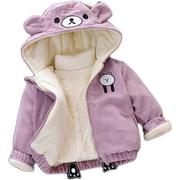 女童棉袄女宝宝加厚外套婴儿冬季棉衣男童K棉保暖上衣韩版洋气时