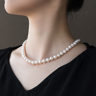天然珍珠贝珠颈饰，锁骨项链正圆生日礼物，送妈妈婆婆母亲节礼物