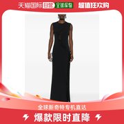 香港直邮潮奢pinko品高女士，圆领半透视连衣裙