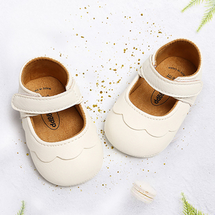春夏季0-1岁新生婴儿公主，小皮鞋3-6-12个月女宝宝，学步鞋透气单鞋