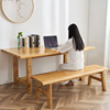 书桌实木原木大板工作台办公桌柏木餐桌日式家用电脑桌书法长条桌