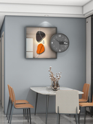 餐厅创意客厅挂钟现代简约装饰画组合钟表家用2022表时钟挂墙