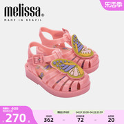 Melissa梅丽莎立体蝴蝶结设计小童搭扣罗马猪笼凉鞋33684