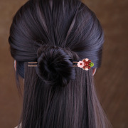 中国风发叉发饰U型饰品发夹发梳盘发珍珠花朵发簪子新娘造型头饰