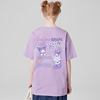 2024夏季小众设计感浅紫色短袖女t恤宽松卡通ins潮牌半袖上衣
