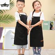 儿童围裙女孩男孩夏季绘画厨房耐磨耐脏舒适专业定制logo印字围裙