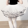 儿童舞蹈服夏季短袖女童练功服，白色半身裙纱裙幼儿芭蕾舞裙考级服