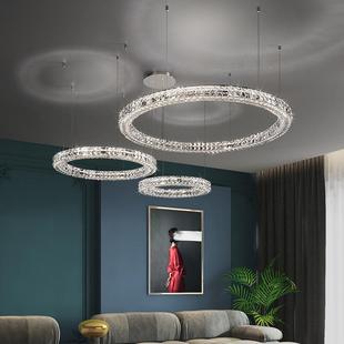 现代水晶吊灯创意个性，客厅灯简约家用大厅，餐厅卧室灯2021年灯