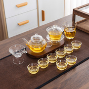 耐热功夫玻璃茶具套装日式红茶带过滤泡茶壶加厚家用办公透明