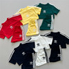 韩版童装男女小童运动服字母短袖短裤套装夏季儿童纯棉T恤两件套