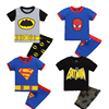 六一演出服儿童夏季套装男童纯棉短袖睡衣超人cos服装蝙蝠侠衣服2