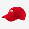 NIKE耐克红色帽子女帽纯棉遮阳帽女鸭舌运动帽男帽913011