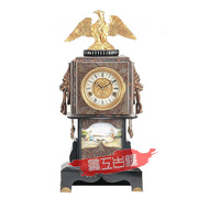 仿古座钟欧式机械座钟摆设，饰品软装工艺纯铜，理石钟540mm