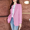 洋气粉色西装套装女秋冬设计感韩版通勤高端OL休闲西服外套两件装
