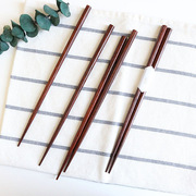 六角筷餐具家用楠木手作简约筷子和风筷子尖头寿司筷日式