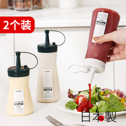 日本进口家用挤酱瓶番茄酱色拉酱蜂蜜分装专用厨房酱油调料挤压瓶