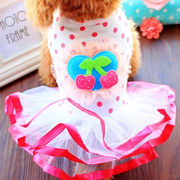 小狗狗衣服夏季薄款樱桃公主，连身裙泰迪比熊，小型犬宠物春夏装裙子