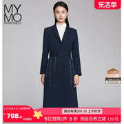 商场同款MYMO风衣M3F587K朗黛秋季气质钉珠中长外套