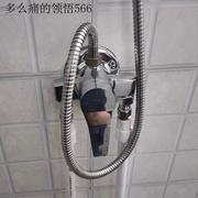 铜明装淋浴混水阀冷热水开关热水器太阳能花洒套装明管贴墙混合.