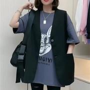 西服马甲女小西服，2024春秋洋气显瘦潮流，时尚西装马夹外套洋气