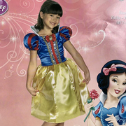 瑕疵少领口90-130白雪公主裙女童儿童cosplay服装女童舞台表演裙