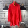胸围104衣长90长款本命年大红色毛衣连衣裙女E312