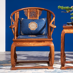 红木家具刺猬紫檀皇宫椅圈椅明清古典太师椅中式会客椅靠背椅圆椅