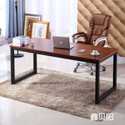 简易电脑桌钢木桌简约现代双人经济型办公桌子台式桌家用写字台