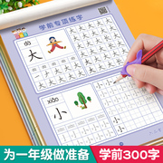 学前300字幼小衔接练字帖字帖幼儿园练字本幼小衔接教材全套每日一练汉字点阵描红本儿童字帖练字控笔训练学前班一年级练字帖