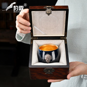 霁蓝霁红瓷茶杯古风茶杯个人，专用泡茶杯子高端单茶盏(单茶盏)杯会客厅