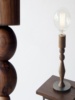 日式制造手工黑桃木质台灯，创意设计感实桌灯，床头灯北欧艺术装饰灯