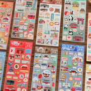 中国城市地标贴纸北京三亚特色景点建筑装饰旅行贴纸手帐手机壳贴